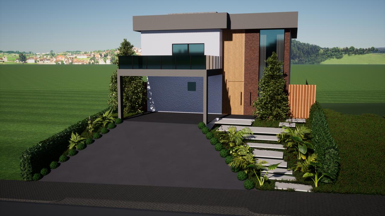 Projeto residencial — fachada minimalista